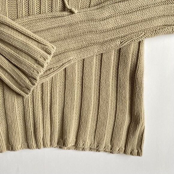 Y2K tan sweater w/lace up detail - Picture 4 of 7